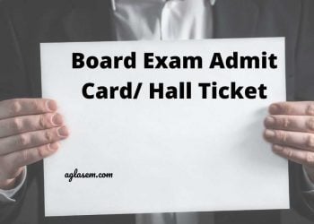 Board Exam Admit Card/ Hall Ticket