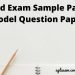 Board Exam Sample Paper/ Model Question Paper