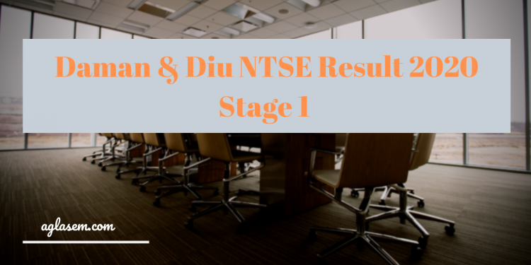 Daman & Diu NTSE Result 2020 Stage 1