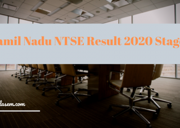 Tamil Nadu NTSE Result 2020 Stage 1