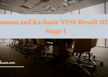 Jammu and Kashmir NTSE Result 2020 Stage 1