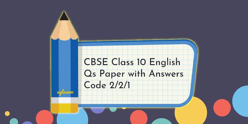 CBSE Class 10 English Board Exam 2020 Set 1 Solved Paper