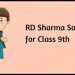 RD Sharma Solutions for Class 9