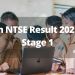 Sikkim NTSE Result 2021-2022 Stage 1