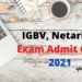IGBV, Netarhat Exam Admit Card 2021