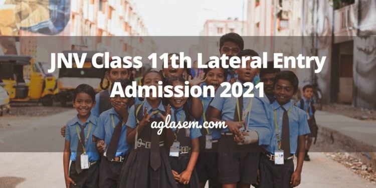 JNV Class 11th Lateral Entry Admission 2021