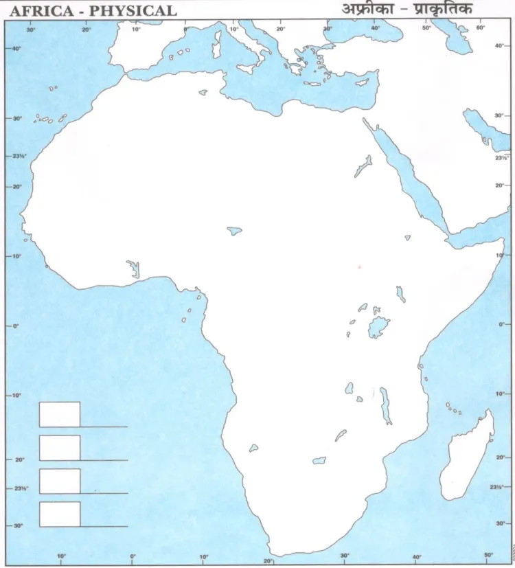 Physical Map of Africa for Students - PDF Download - AglaSem