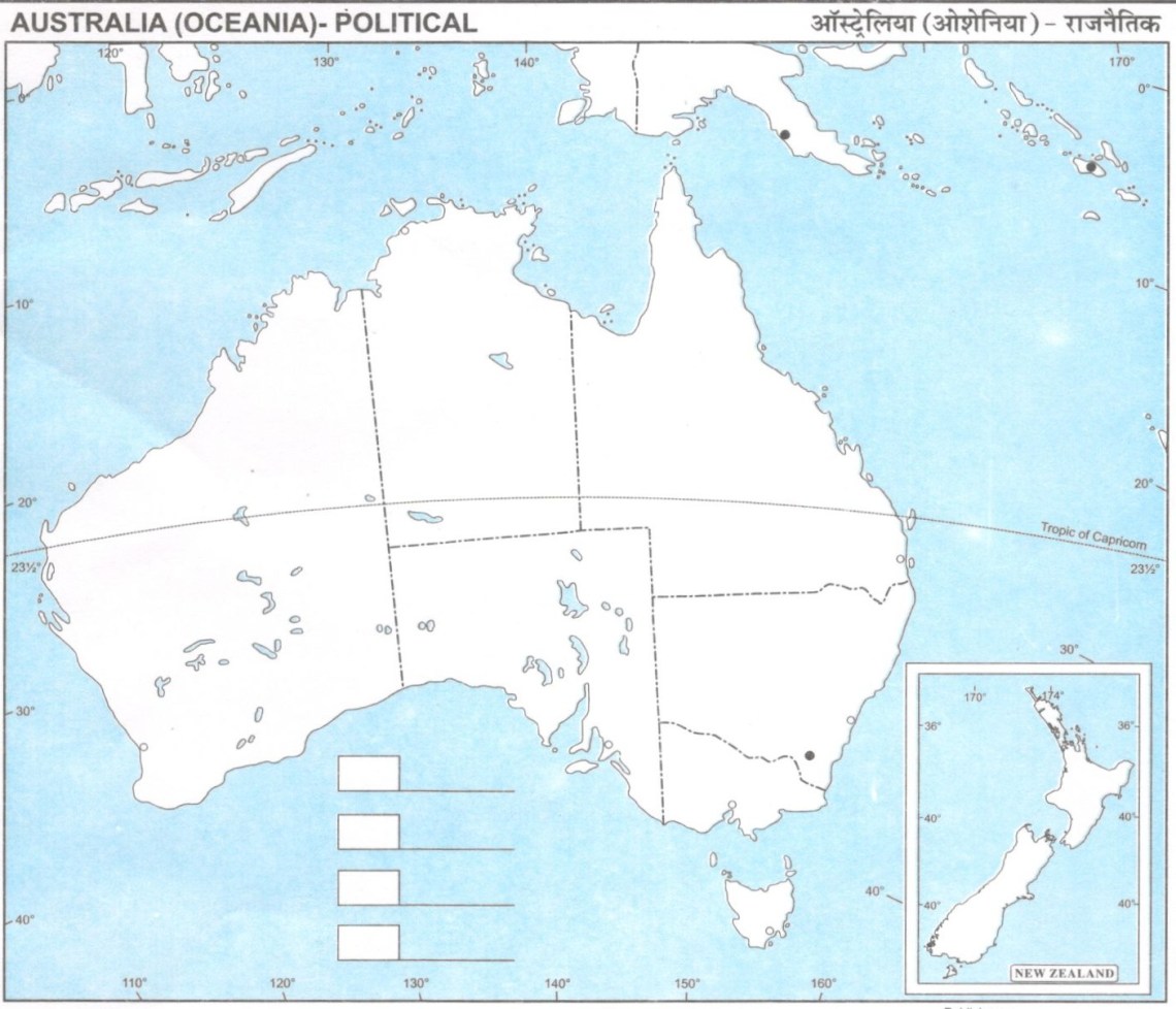 Political Map of Australia with States - AglaSem