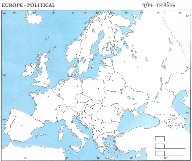 Political Map of Europe -Blank Map of Europe with Countries and Capitals